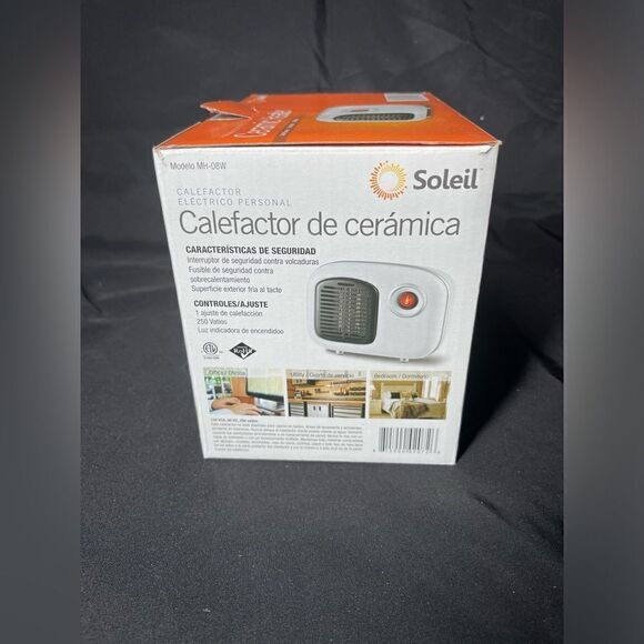 NEW Soleil MH-08W 250 Watts Personal Electric Ceramic Space Desktop Heat… - Picture 3 of 11